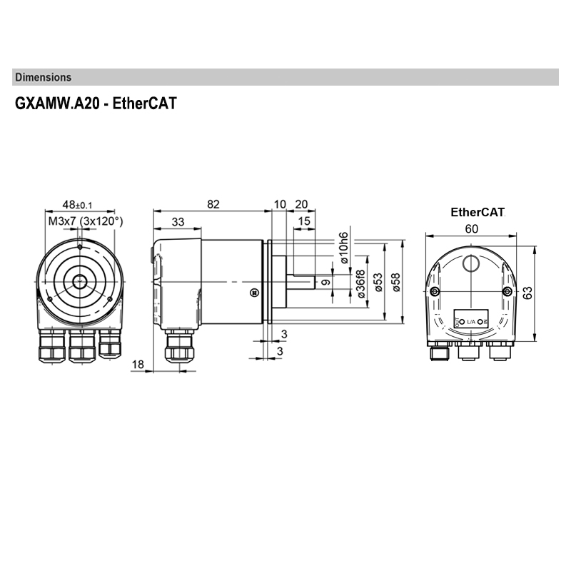 Baumer IVO - Absolute Encoder - GXAMW.A20EPA6