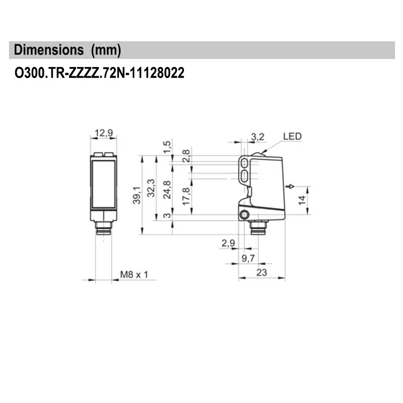 O300.TR-ZZZZ.72N-11128022 - Baumer Through Beam Photelectric O300.TR-ZZZZ.72N-11128022 - Baumer Through Beam Photelectric